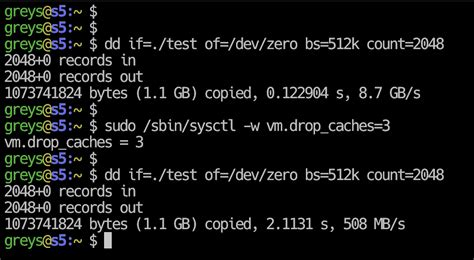 dd test write speed